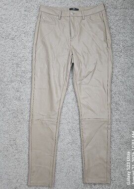 7 For All Mankind Pants Womens Medium Camel Faux Leather Vegan